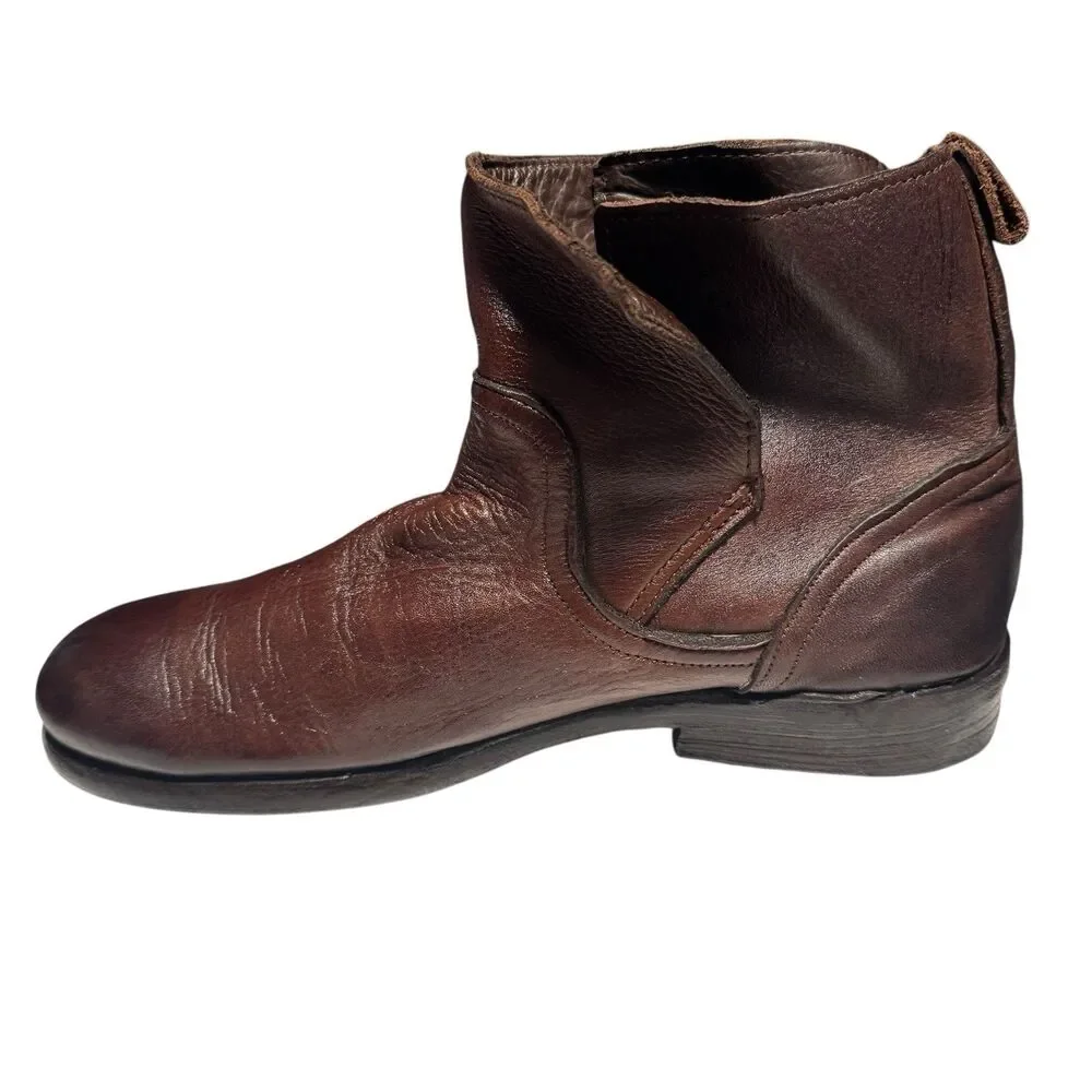 Vintage Shoe Company Brown Leather Ankle Boots‎ Mens 10M Made In USA